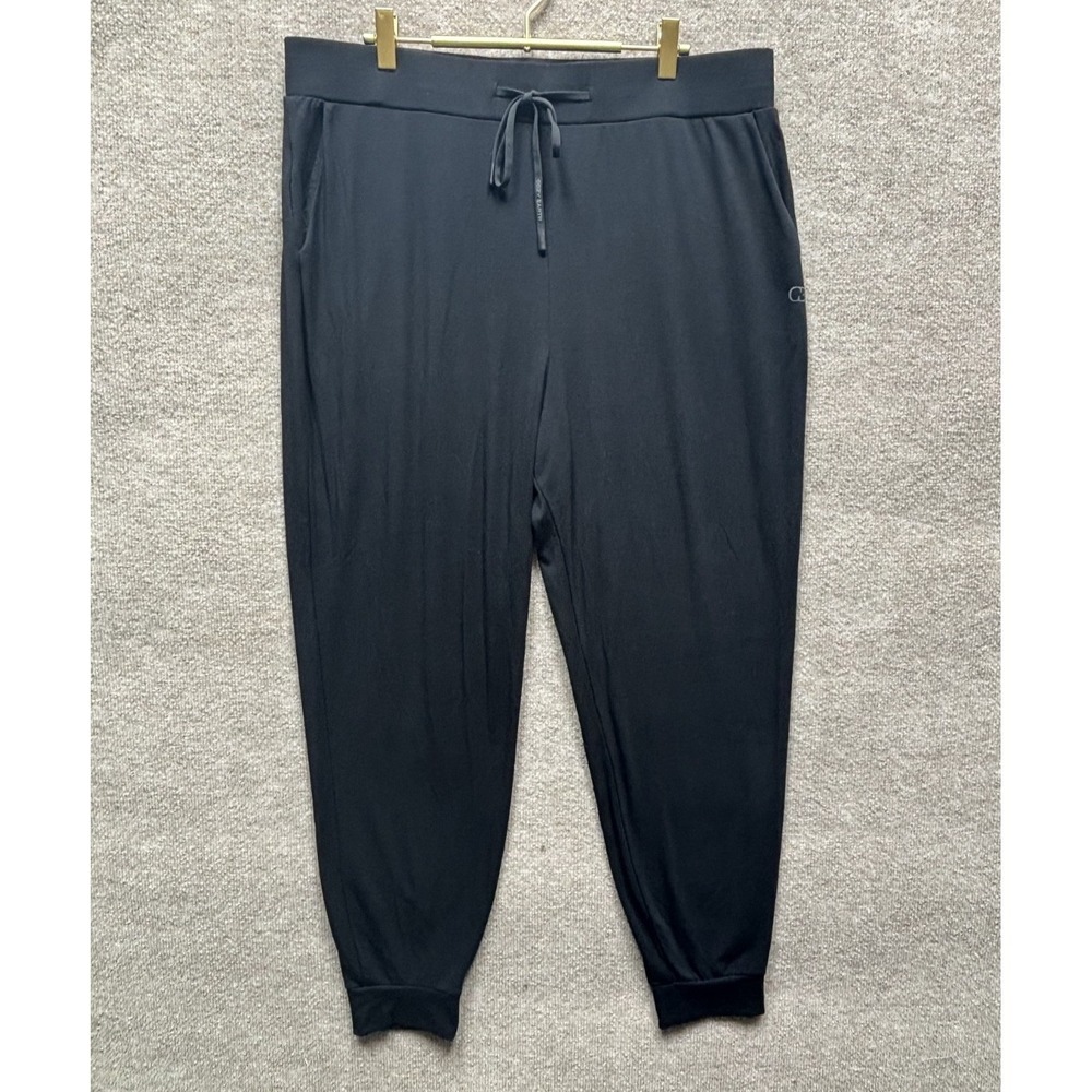 Cozy Earth Brushed Bamboo Jogger‎ Pants Women XL Black Soft Everyday Lounge EUC
